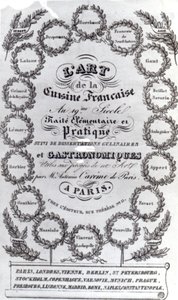 Titulní strana pro LArt de la Cuisine Francaise sv. III od Antonína Careme, vydáno 1834 (tištěný papír) od French School