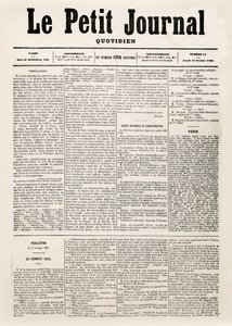 Titulní strana deníku Le Petit Journal, 12. února 1863 (tisk)