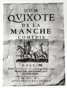 Titulní strana z Dom Quixote de La Manche Comedie od Guerina de Bouscal, 1640 od French School