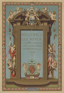 Titulní strana Pontifikálního misálu (chromolit) od French School