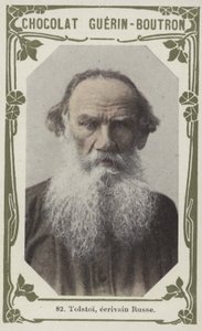 Tolstoj, ruský spisovatel (barevná fotografie) od French School