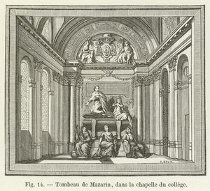 Hrob Mazarin, v kapli školy od French School