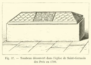Hrobka objevena v kostele Saint-Germain des Pres v roce 1799 od French School
