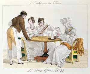 Too Much Choice, deska 44 z Le Bon Genre, 1827 od French School