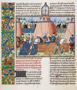 Turnaj, z Froissartovy kroniky, sv. IV, konec 15. století (vellum) od French School
