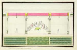 Smlouva Nawab s Brity v Benares v roce 1765, na které byl Gentil přítomen z Gentil Album, vydaného v roce 1774 od French School