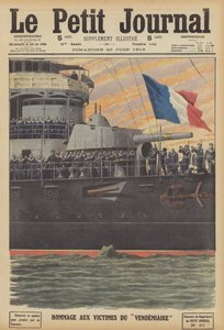 Pocta obětem potopení francouzské ponorky Vendemiaire (barva litho) od French School
