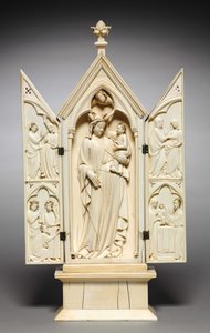 Triptych: Život Panny, kolem 1325-1350 od French School