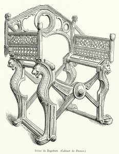 Throne of Dagobert (rytina) od French School