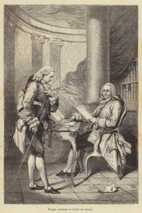 Turgot dostává svůj propouštěcí dopis (rytina) od French School