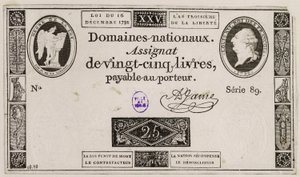 Bankovka dvacet pět livrů, série 89 od French School