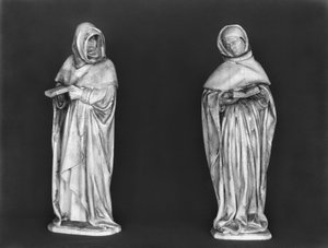 Dva truchlící, z hrobky vévody Jean de Berry (1340-1416) kolem 1450-53 (alabastr) od French School