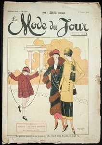 Dvě ženy a malá holčička v parku, ilustrace z 