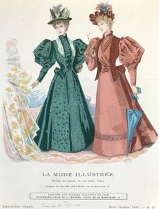 Dvě ženy, z La Mode Illustrée, 1895 od French School