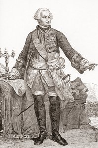 Ulrich Frédéric Woldemar, Comte de Lowendal, 17001755. Francouzský voják a státníci německého původu. Z Les Heures Libres vydané v roce 1908. od French School