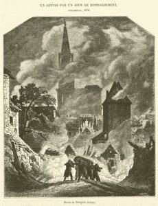 A Convoy-A Day of Bombardment (rytina) od French School