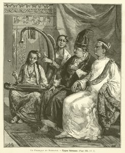 Francouz v Barmě (rytina) od French School