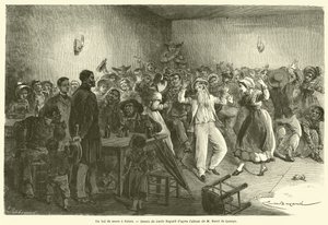 A bal de noces a Salers (rytina) od French School