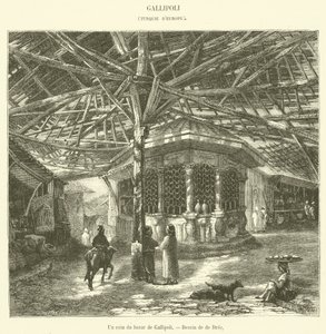 Roh gallipoliského bazaru (rytina) od French School