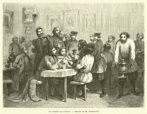traktir nebo kabaret (rytina) od French School