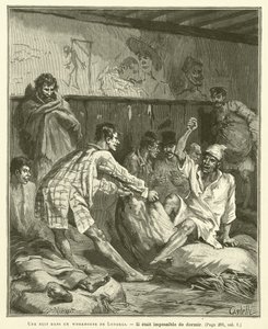A Night in a London Workhouse (rytina) od French School