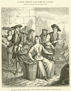 Dáma na trhu za Ludvíka XIV. (rytina) od French School