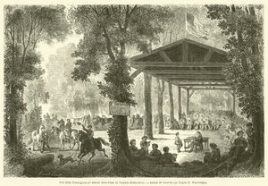Škola vzájemného vzdělávání ve státě Virginia (USA) (rytina) od French School