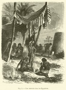 Sklo mezi Egypťany (rytina) od French School