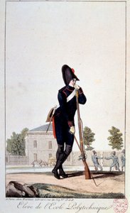 Uniforma: student polytechnické školy v 19. století. Tisky 19. století. Paříž, Musee Carnavalet od French School