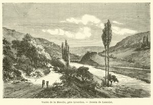 Moselle Valley, poblíž Liverdun (rytina) od French School