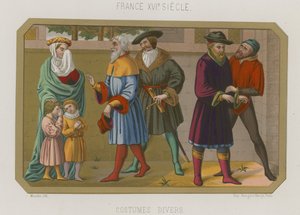 Různé módy Francie 16. století od French School