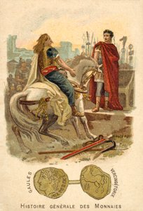 Vercingetorix podléhající Juliu Caesarovi, 52 př. Kr od French School