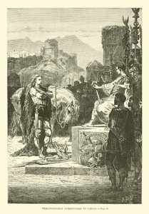 Vercingetorix se vzdává Caesarovi od French School
