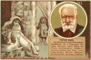 Victor Hugo , francouzský autor (chromolitho) od French School