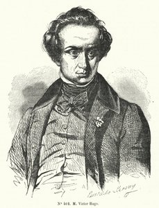 Victor Hugo , francouzský romanopisec a dramatik (rytina) od French School