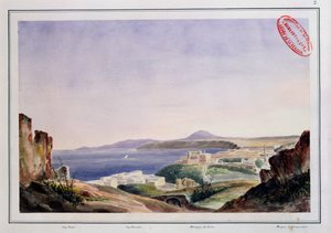 Pohled na Oran ze staré kasby, asi 1830 (čb na papíře) od French School