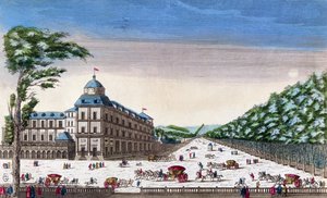 Pohled na Schloss Esterhazy, Eisenstadt, Rakousko od French School