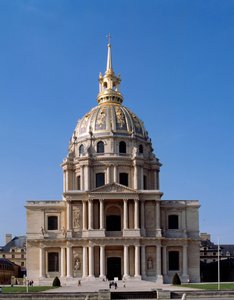 Pohled na Hotel des Invalides, pařížský monument, jehož stavbu nařídil Ludvík XIV v roce 1670. Paříž od French School