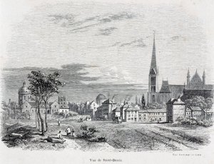 Pohled na město Saint Denis, počátek 19. století. od French School