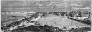 Pohled na město Saint Nazaire (Saint-Nazaire) (Loire Atlantique, 44) od French School