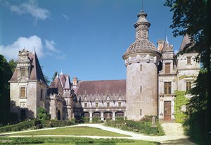 Pohled na nádvoří a věž, 1536-48 od French School