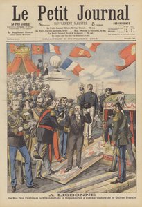 Návštěva francouzského prezidenta v Lisabonu (barevná litografie) od French School