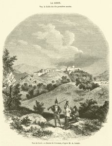 Pohled na Corte (rytina) od French School