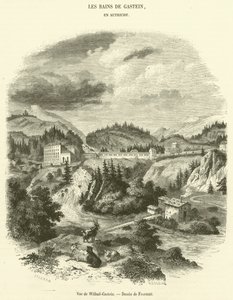 Pohled na Wilbad-Gastein (rytina) od French School