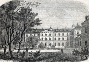 “Výhled na nemocnici Pietie v Paříži” od French School