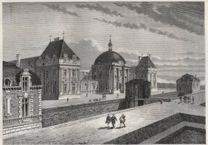 Pohled na zámek Royal de Monceaux – rytina z „“ Historie Francie vyprávěná mým vnoučatům““ – od Francoise Guizota – 1872-1876 od French School