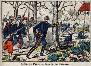 Válka roku 1870 mezi Francií a Pruskem: Bitva u Buzenvalu v oblasti Paříže dne 19.01.1871. od French School