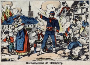 Válka roku 1870 mezi Francií a Pruskem: Obléhání a bombardování Štrasburku od French School