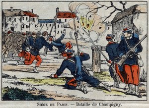 Válka roku 1870 mezi Francií a Pruskem: bitva u Champigny nebo bitva u Villiers od 30. 11. do 2. 12. 1870. od French School
