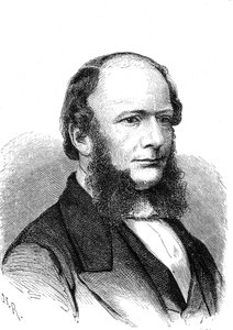 Werner Von SIEMENS (1816-1892), saksalainen keksijä ja teollisuusmies (sähkölennätin). Kaiverrus 1868 od French School